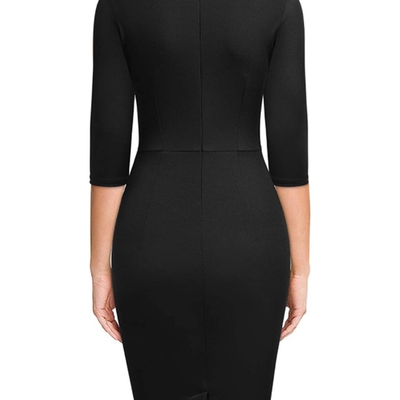 🍒 Mad Men Style Retro Pinup Girl Wiggle Tailored Pencil Dress, Medium 🍒 - Picture 4 of 5